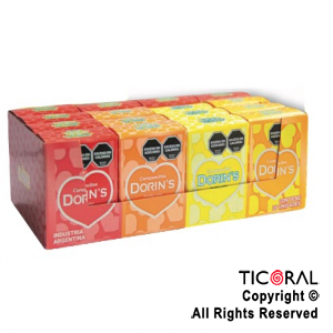 PASTILLAS CORAZONCITOS DORINS FRUTAL 16 CAJITAS X 25 GR C/U